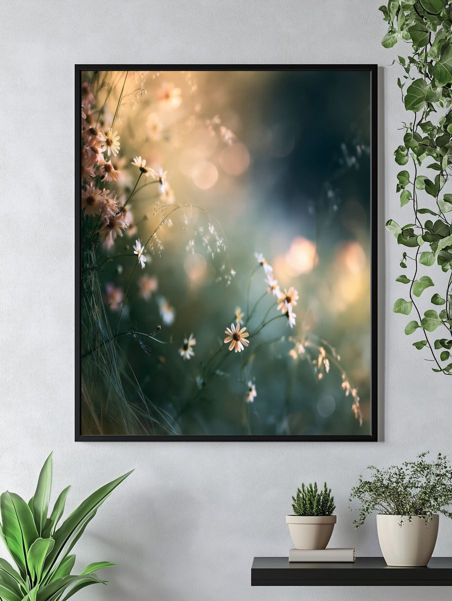 Dreamy Wildflower Meadow Print. — room view 4