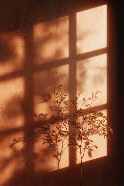 Sunlit Botanical Shadow Poster. poster