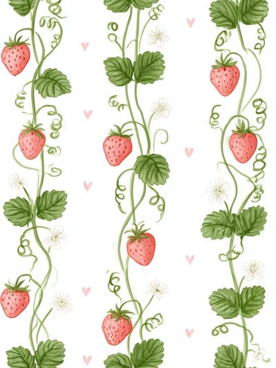 Strawberry Vine Botanical Print.