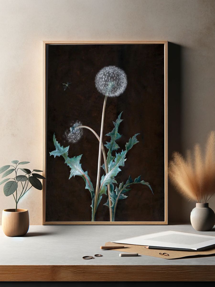 Dandelion (1755) painting high resolution. — room view 2
