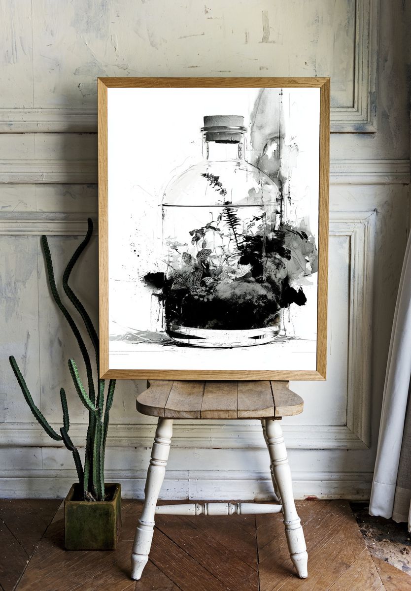Botanical Bottle Ink Poster. room preview