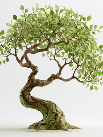 Bonsai Tree Illustration Poster. poster