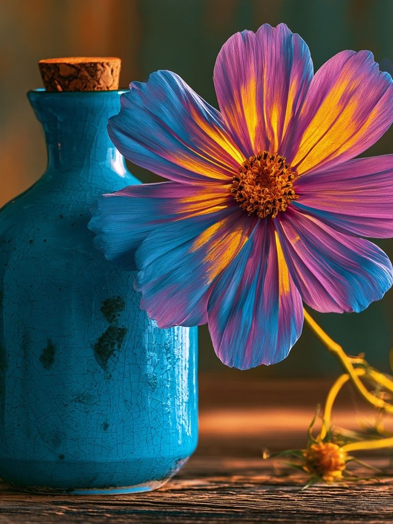 Cosmic Cosmos Flower Still Life Poster. poster detail