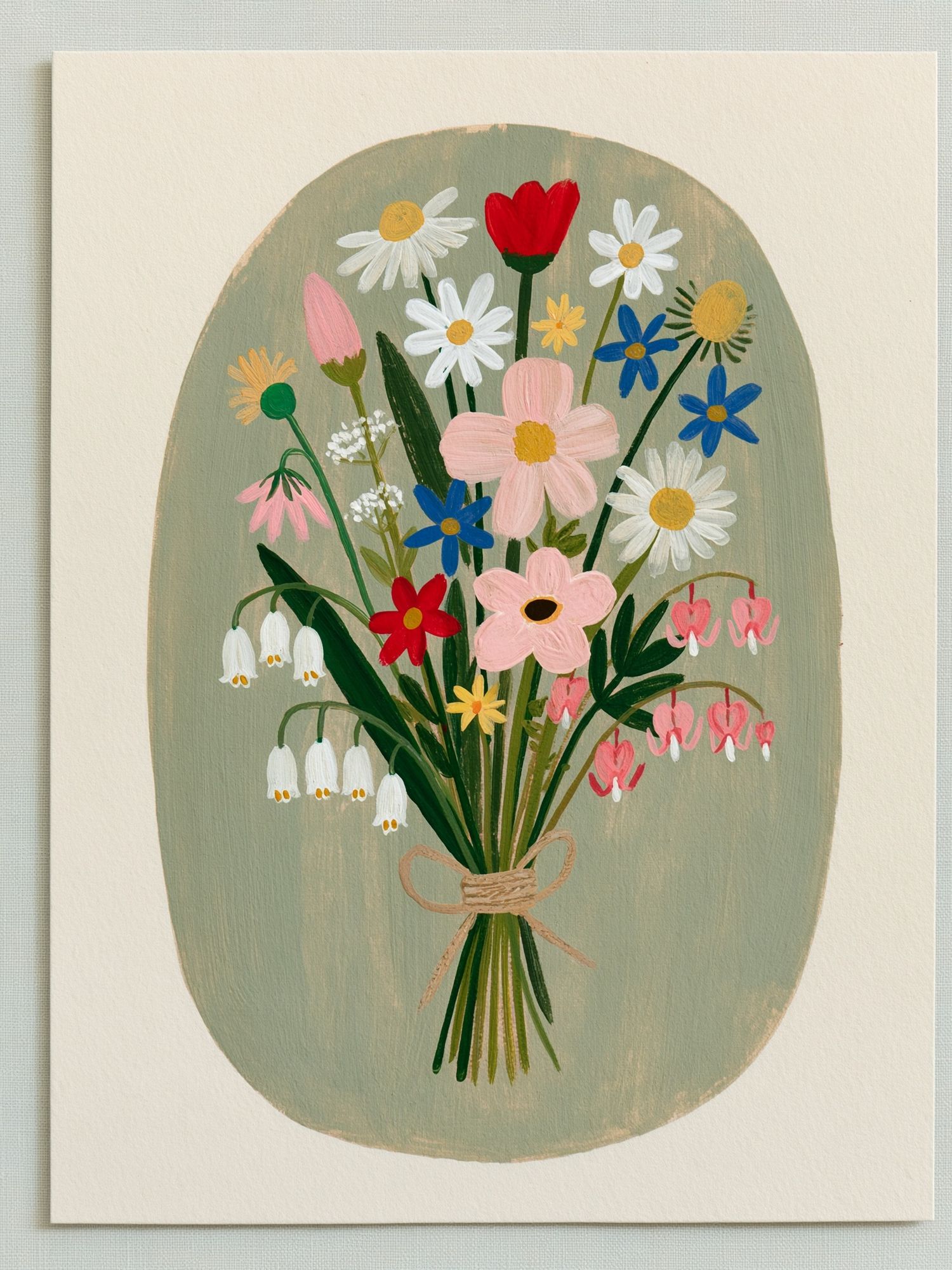 Wildflower Bouquet Illustration Poster. poster detail