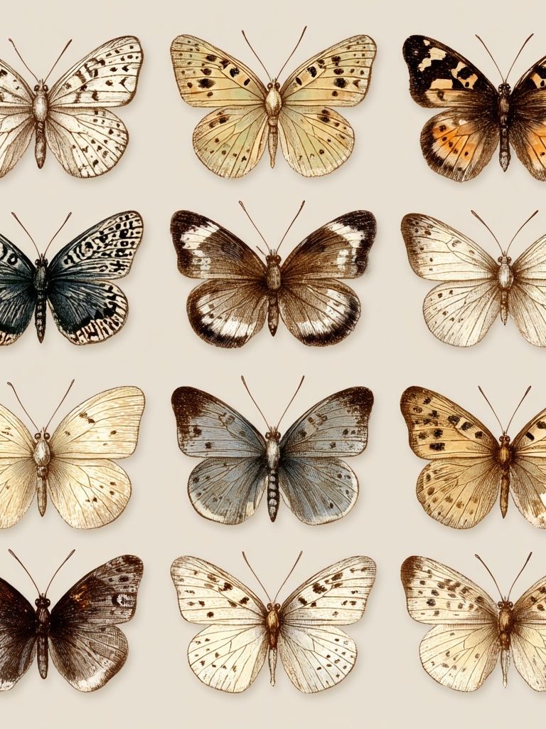 Butterfly Specimen Botanical Print. poster detail