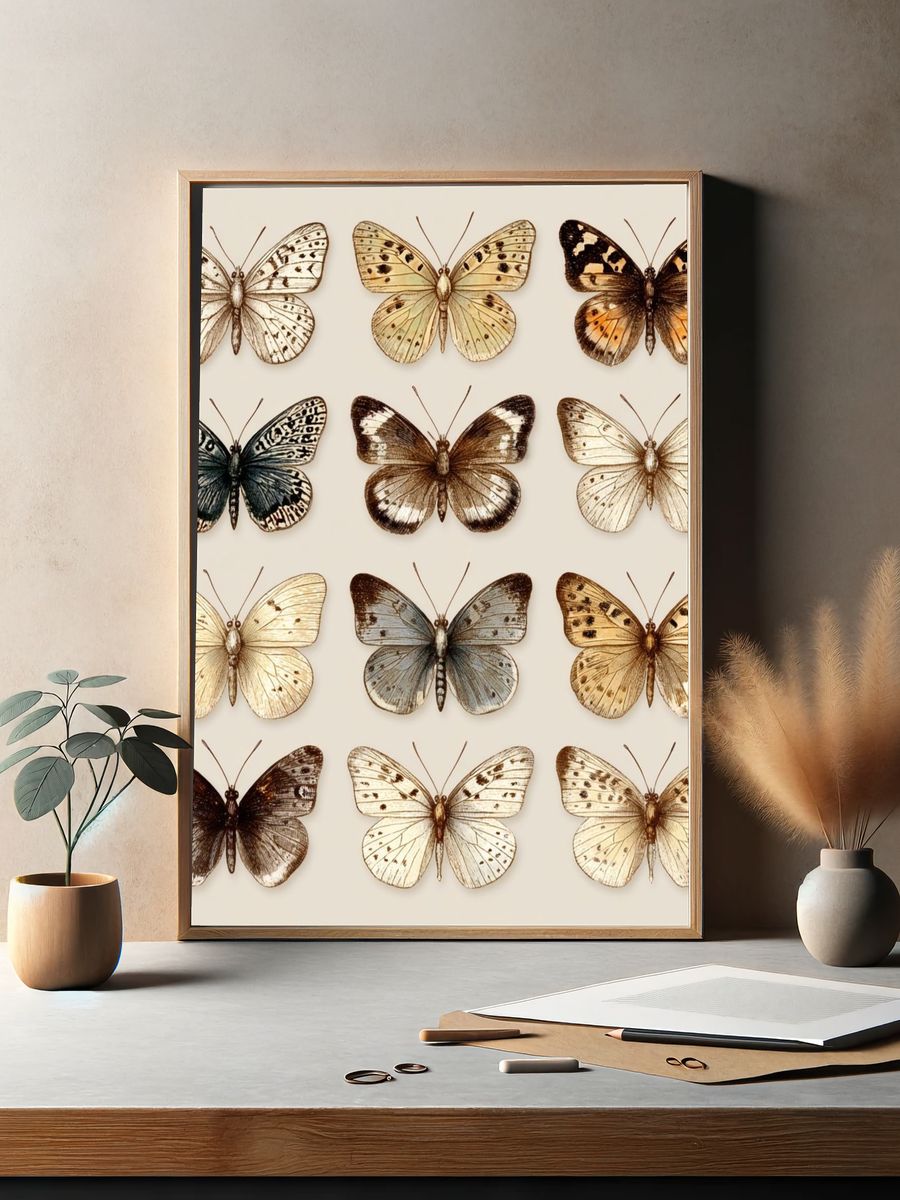 Butterfly Specimen Botanical Print. — room view 2