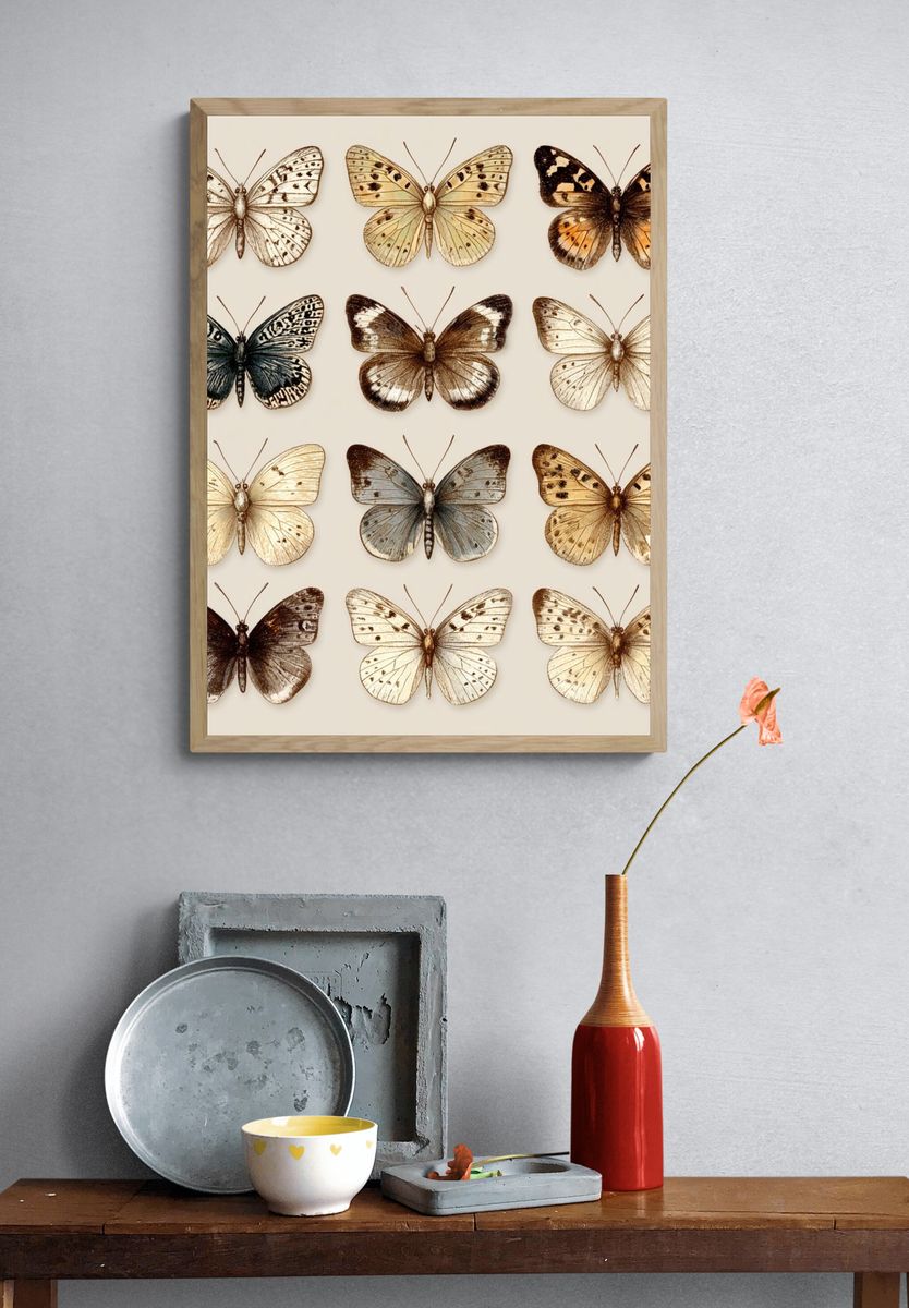 Butterfly Specimen Botanical Print. — room view 3