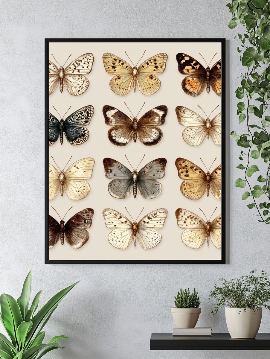 Butterfly Specimen Botanical Print. — room view 4