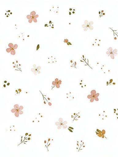 Pastel Wildflower Pattern Print. poster — botanical art
