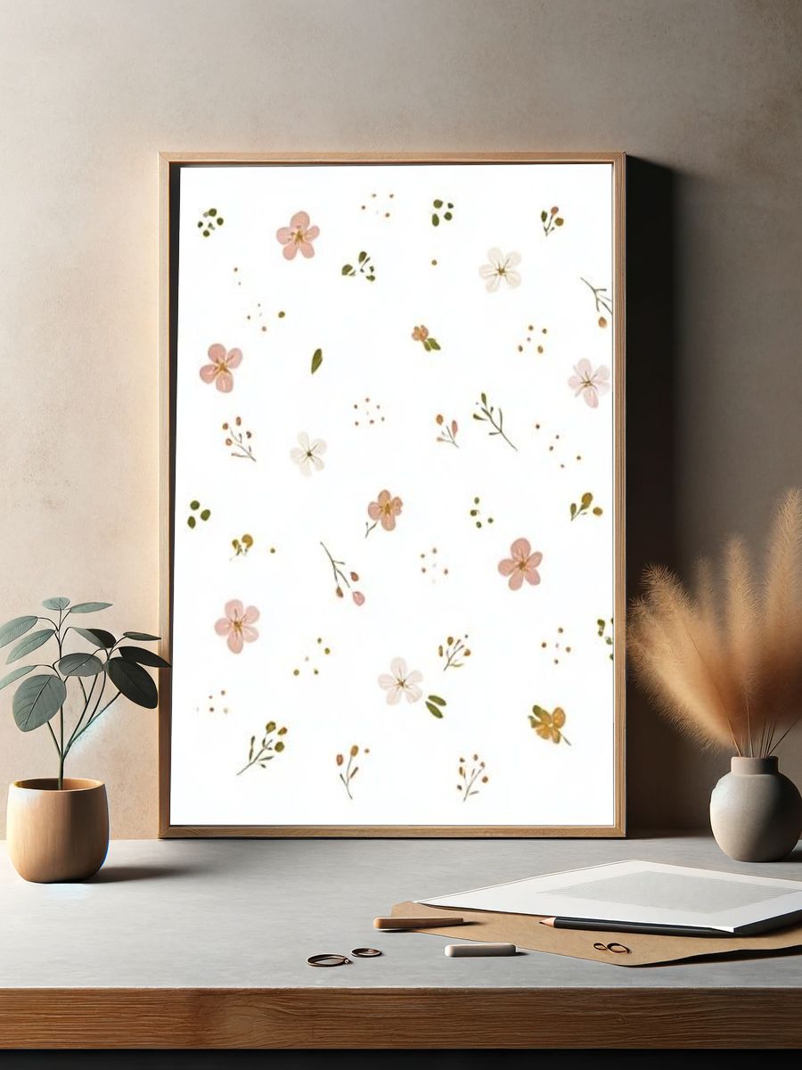 Pastel Wildflower Pattern Print. — room view 2