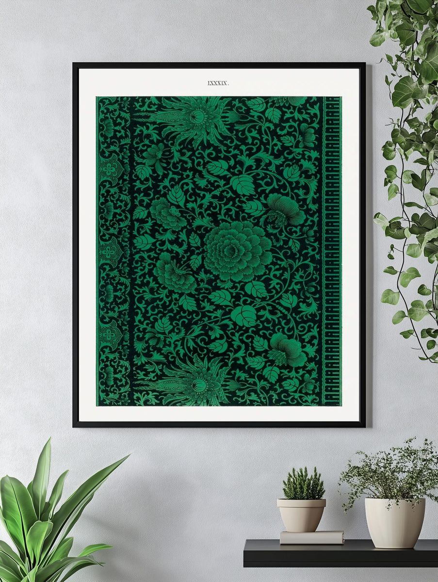Flower illustration, Examples Chinese Ornament. — room view 4
