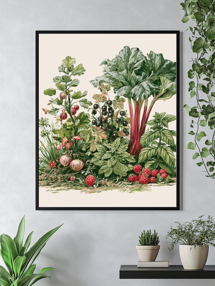 Botanical Kitchen Garden Poster. — room view 4
