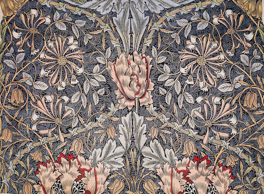 William Morris 's Printed Linen. poster detail