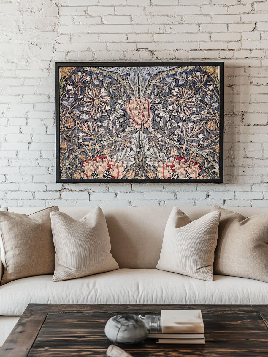William Morris 's Printed Linen. — room view 1