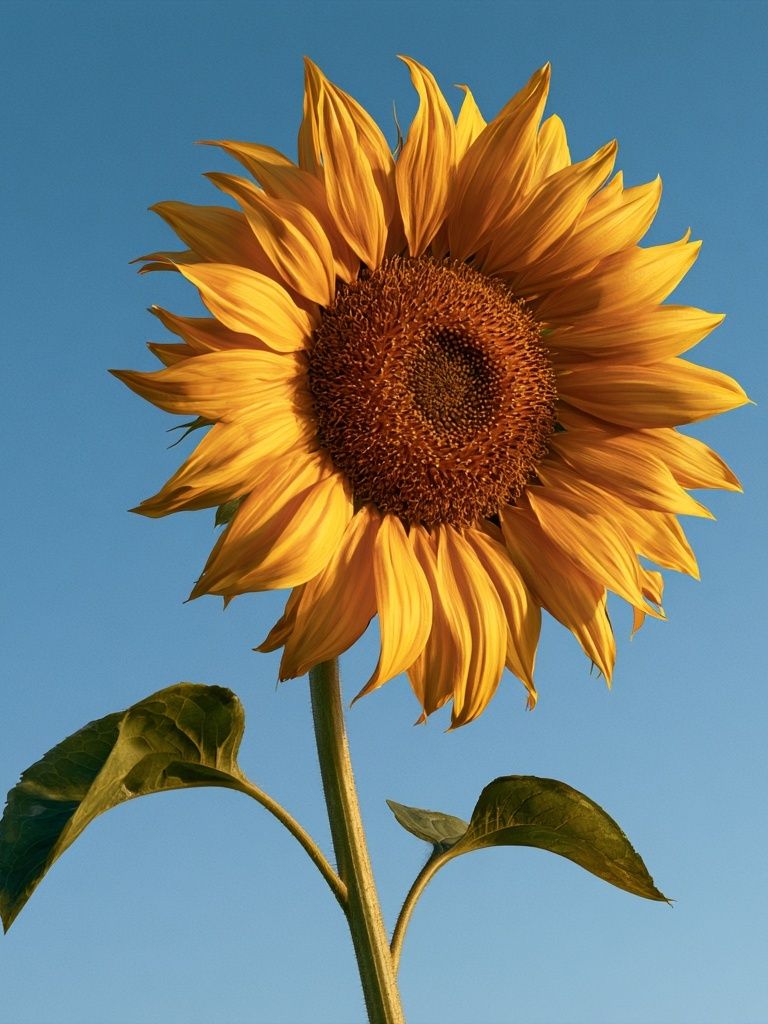Sunlit Sunflower Botanical Print. poster — botanical art