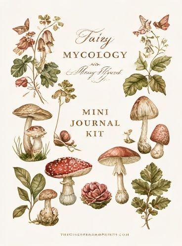Fairy Mycology Botanical Print. poster — botanical art
