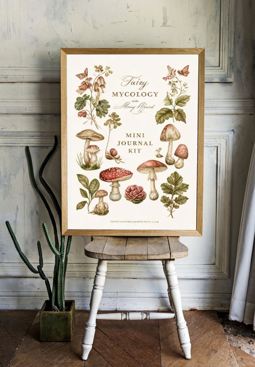 Fairy Mycology Botanical Print. — room view 1