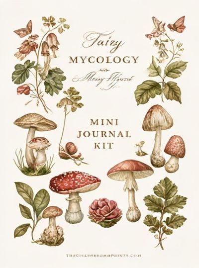 Fairy Mycology Botanical Print. poster