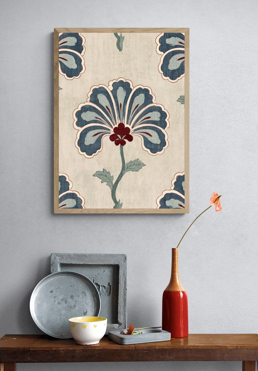 Floral Art Nouveau Pattern Poster. — room view 3