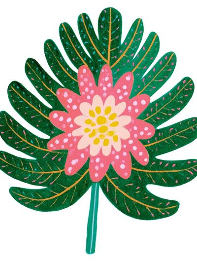 Tropical Flower Botanical Print. poster