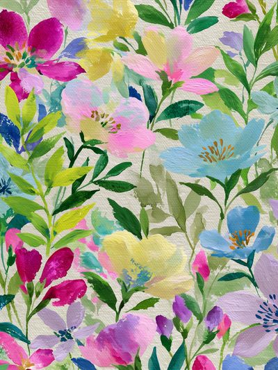 Pastel Wildflower Watercolor Poster.