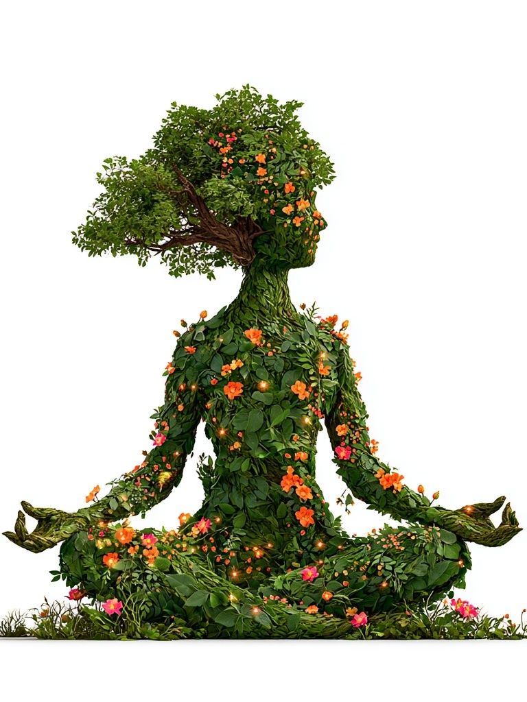 Botanical Meditation Illustration Poster. poster — botanical art