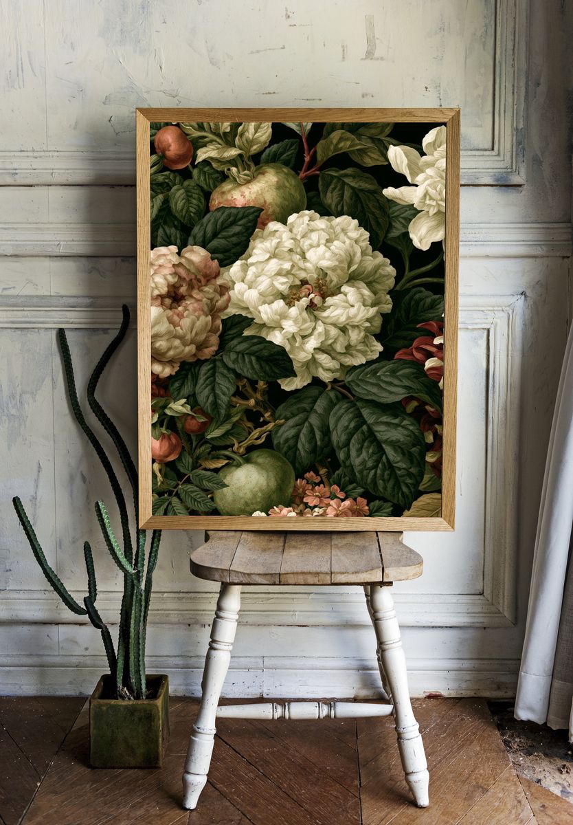 Botanical Floral Garden Print. room preview