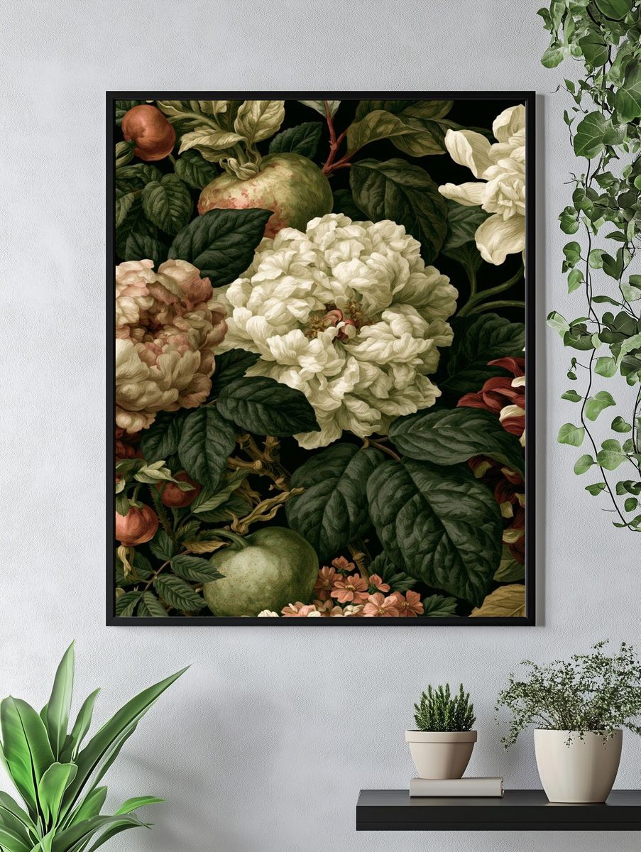 Botanical Floral Garden Print. — room view 4