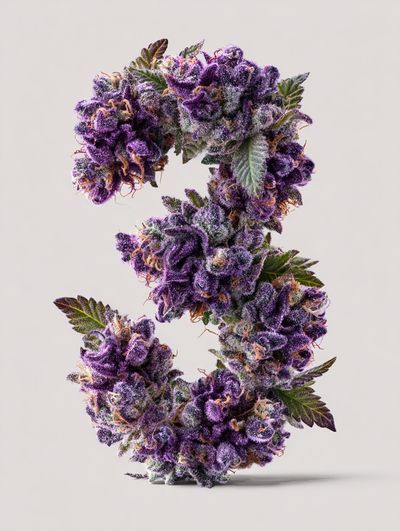 Purple Cannabis Letter C Poster. poster print