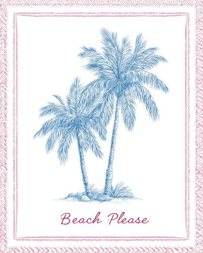 Beach Please Palm Tree Poster. poster