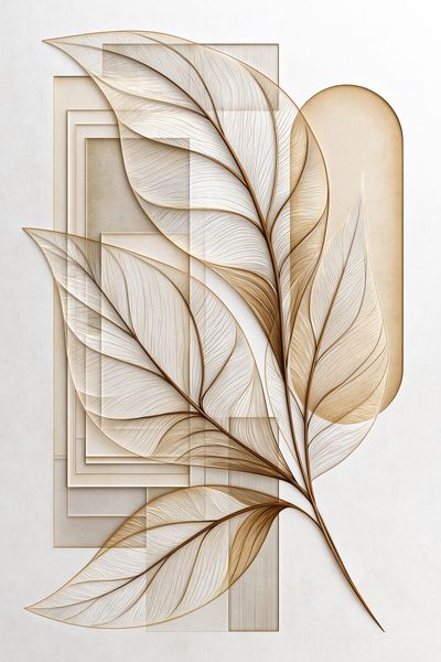 Golden Leaf Geometry Poster. poster
