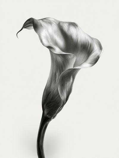 Calla Lily Monochrome Print.