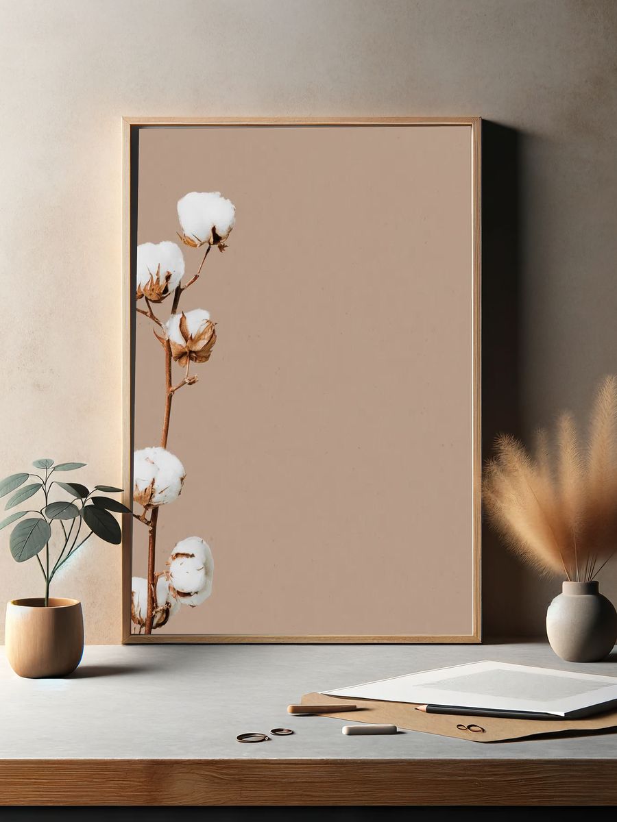 Natural dried flower floral background. — room view 2