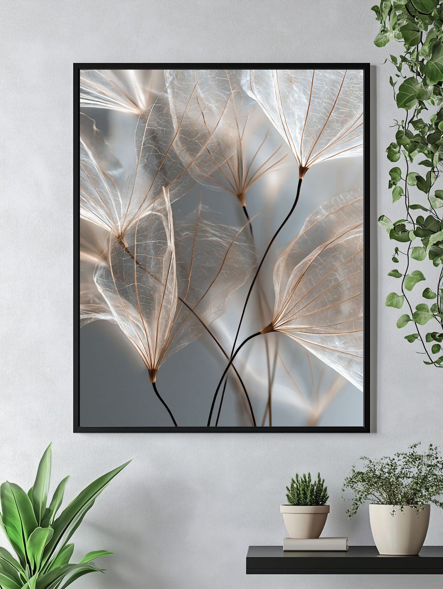 Translucent Leaf Study Print. — room view 4