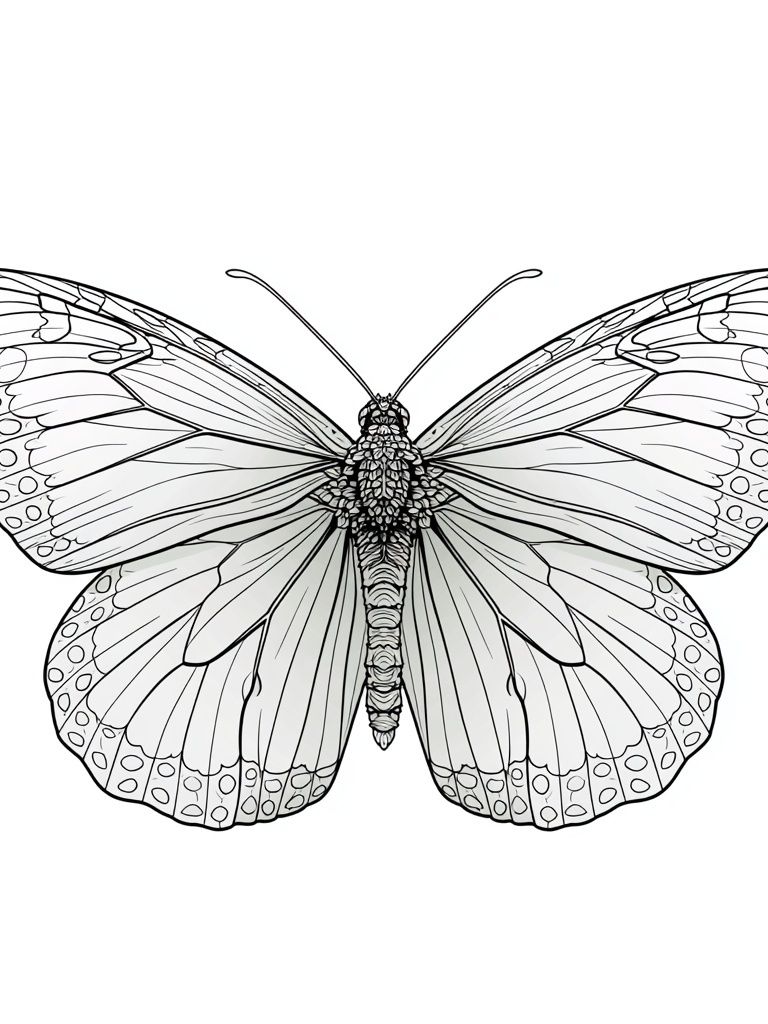Butterfly Line Art Poster. poster — botanical art