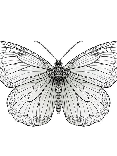 Butterfly Line Art Poster.