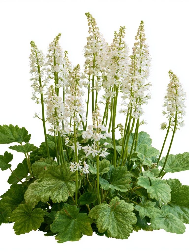 White Woodland Flowers Botanical Print. poster — botanical art