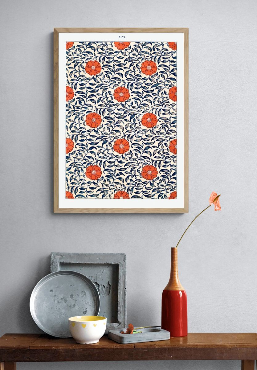 Flower pattern, Examples Chinese Ornament. — room view 3