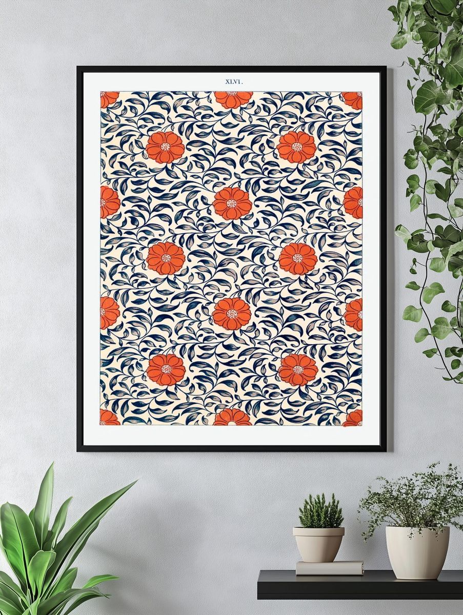 Flower pattern, Examples Chinese Ornament. — room view 4