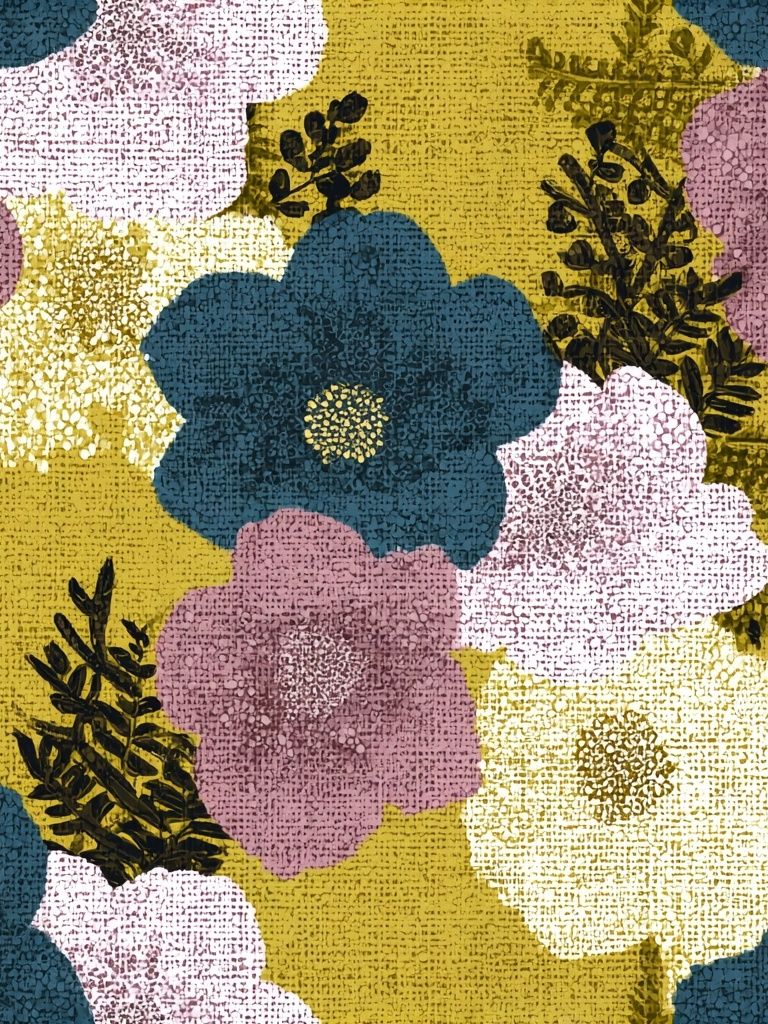 Floral Collage Vintage Print. poster detail
