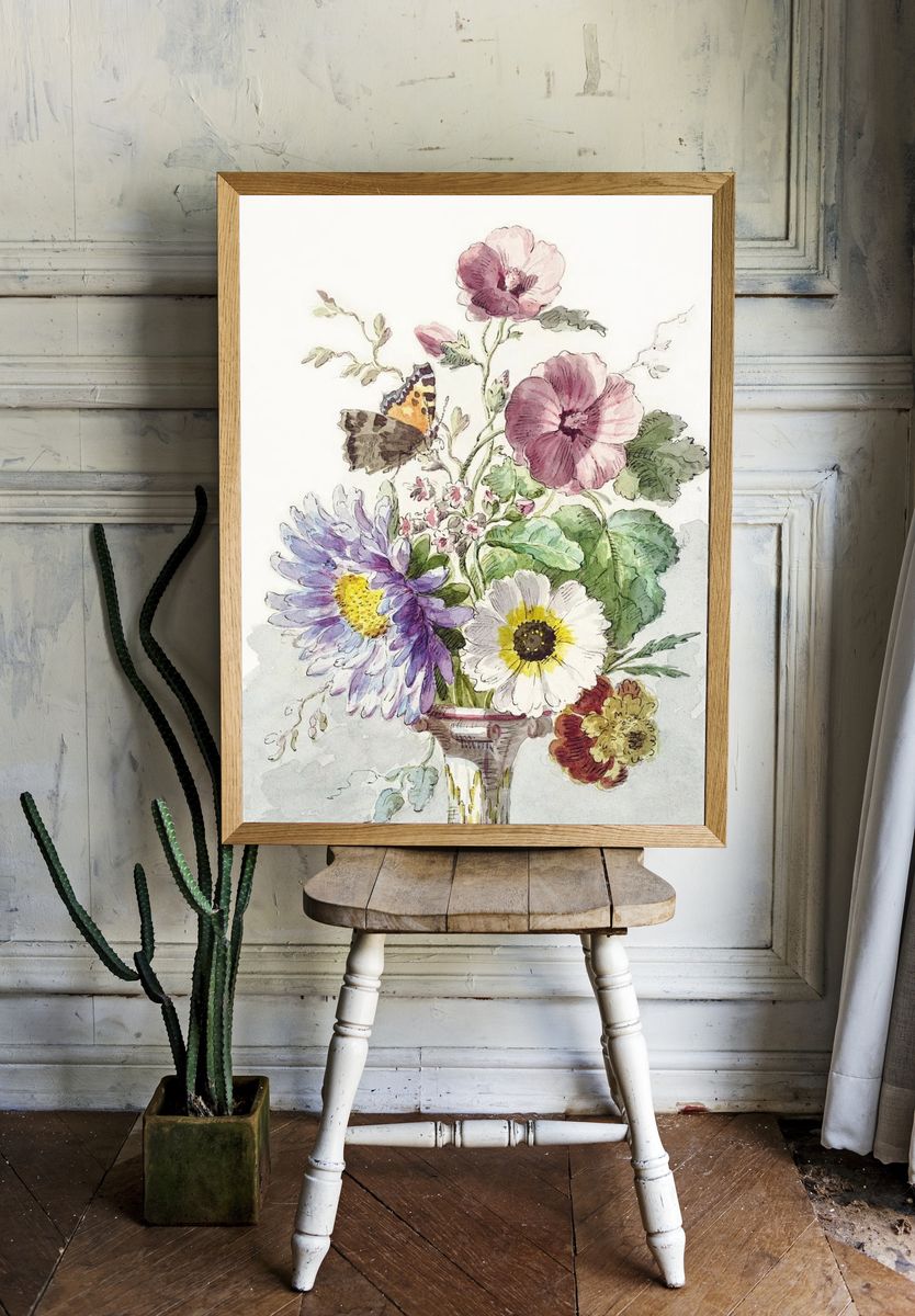 Bouquet Flowers Butterfly high resolution. — room view 1