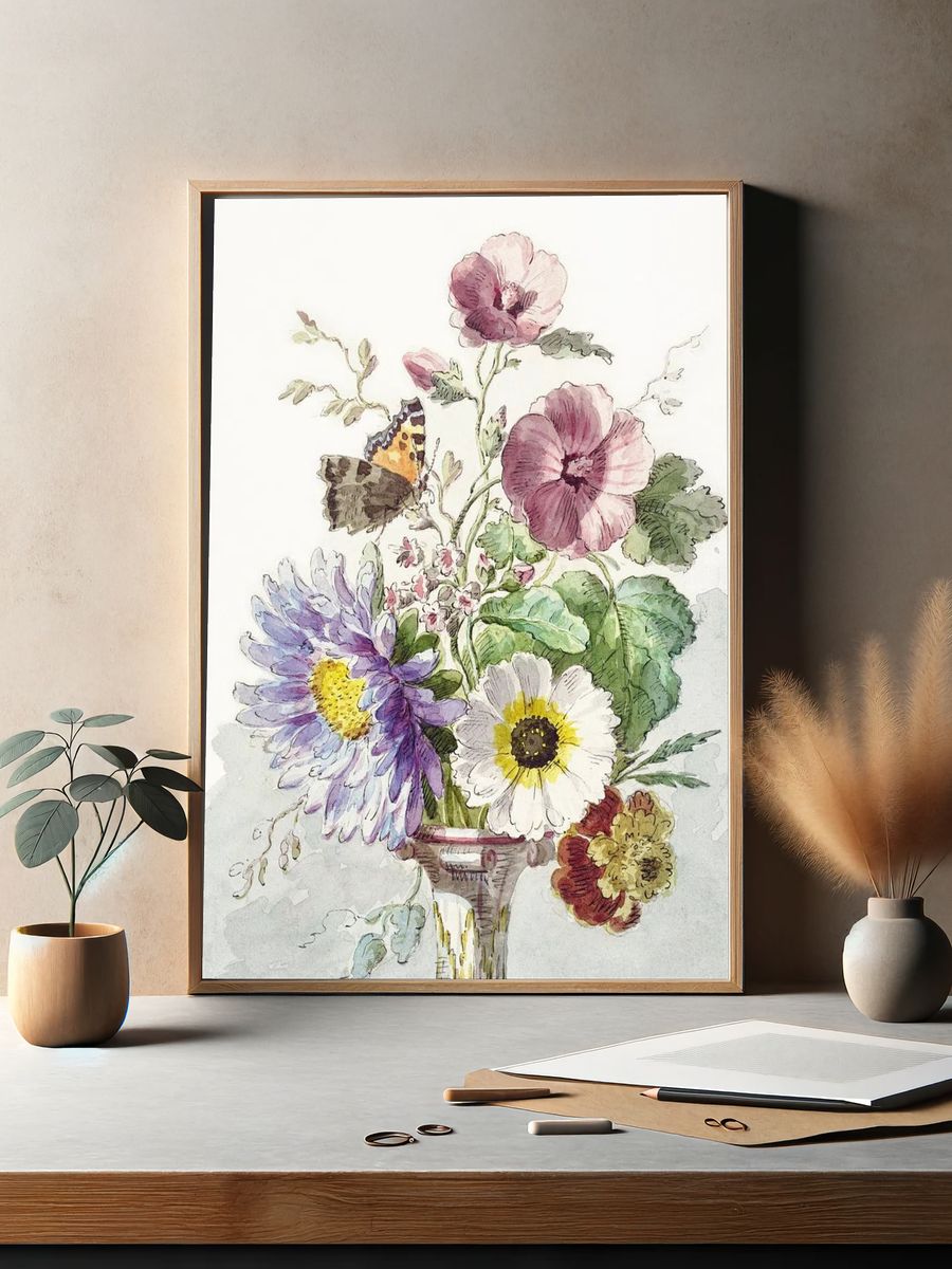 Bouquet Flowers Butterfly high resolution. — room view 2