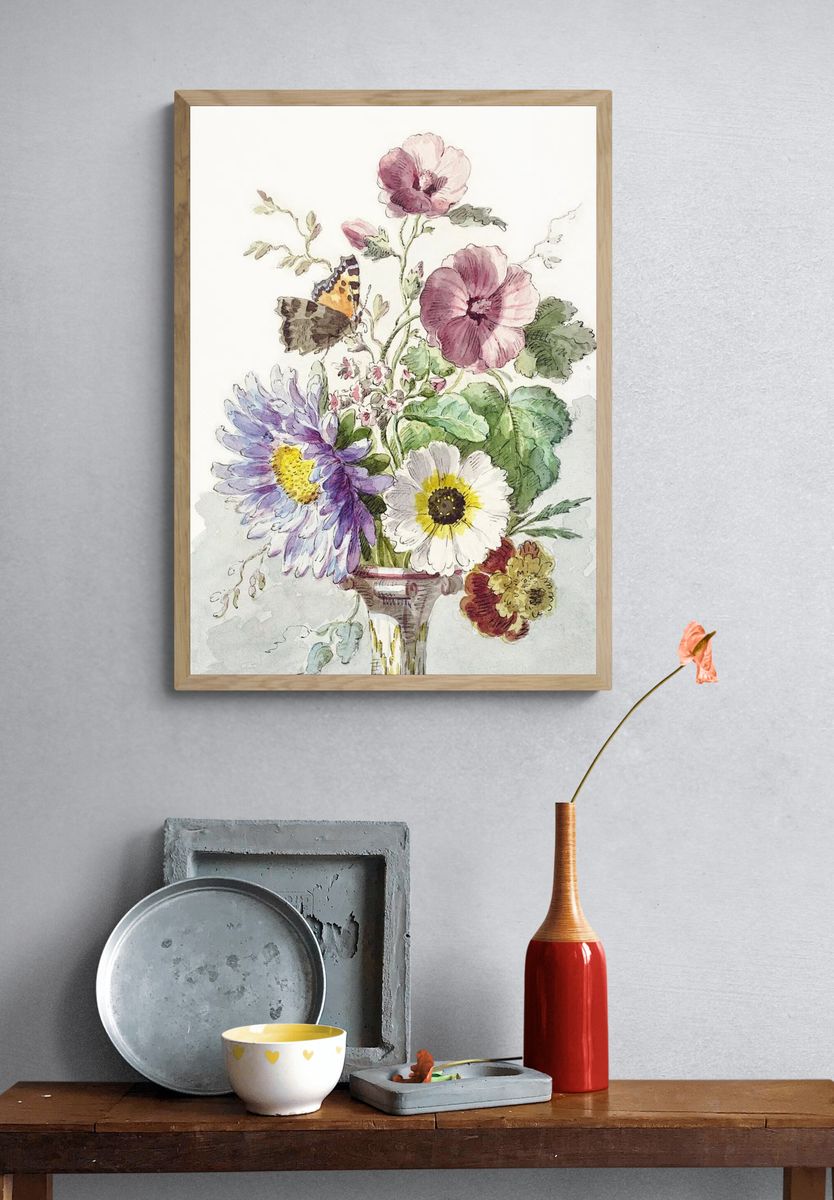 Bouquet Flowers Butterfly high resolution. — room view 3
