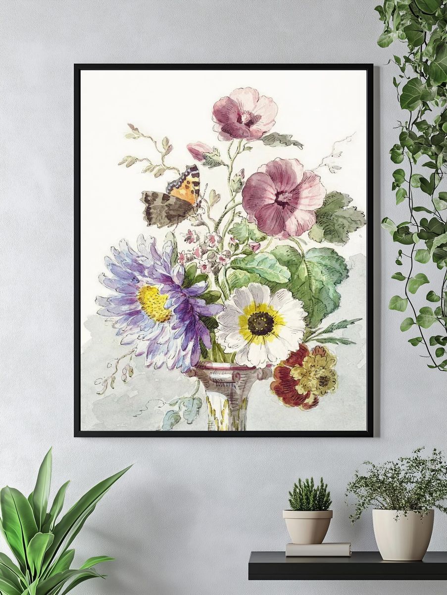 Bouquet Flowers Butterfly high resolution. — room view 4
