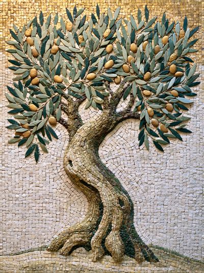 Olive Tree Mosaic Print.