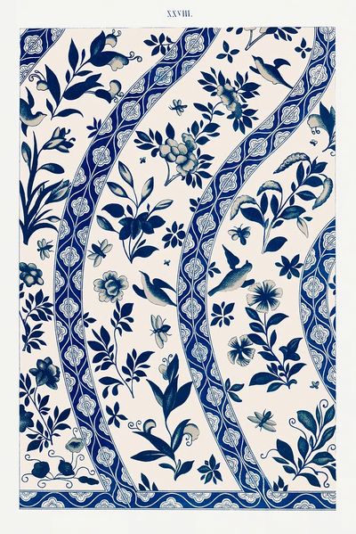 Blue flower pattern, Examples Chinese.