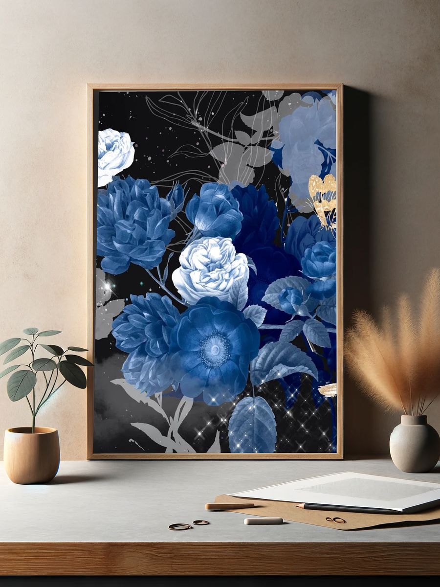Flower wedding background, aesthetic border. — room view 2