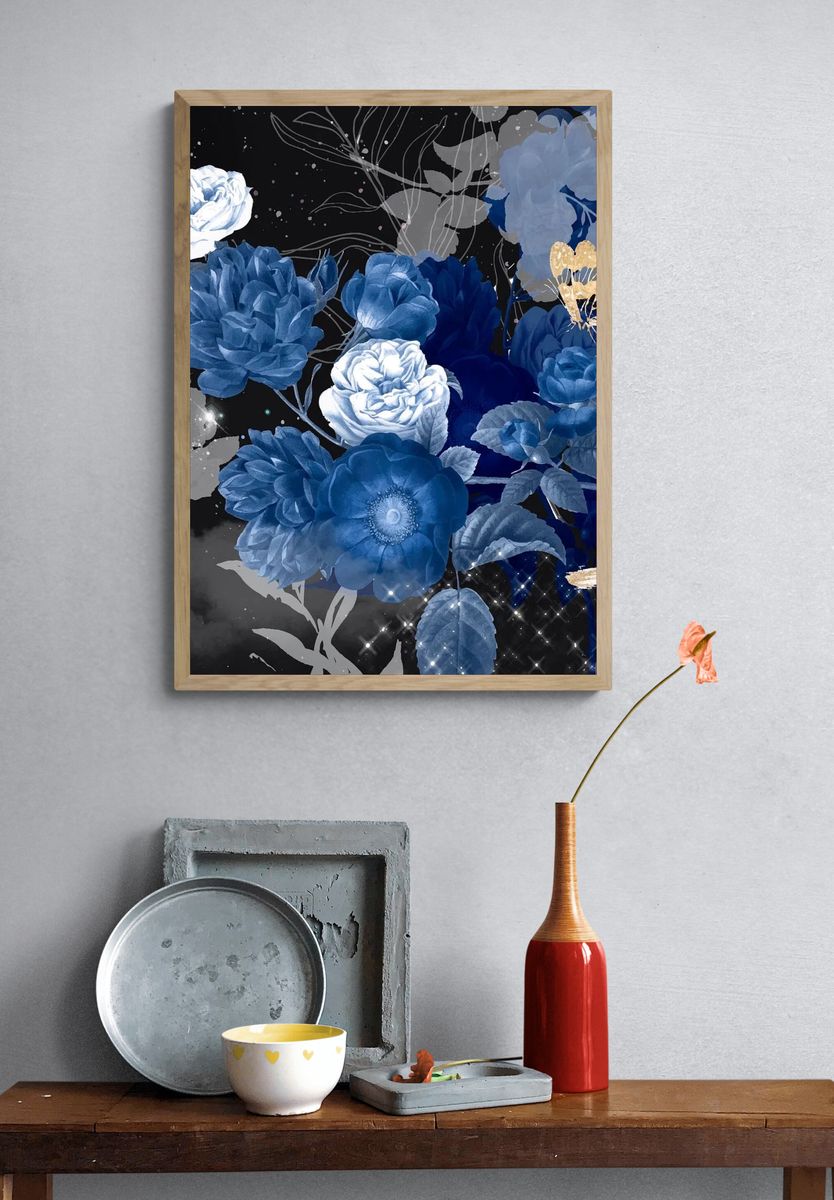 Flower wedding background, aesthetic border. — room view 3