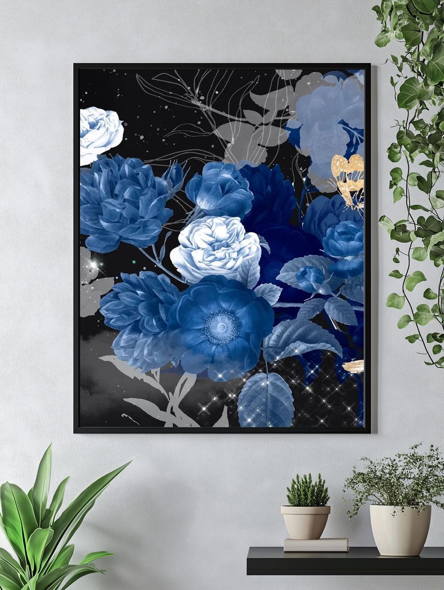Flower wedding background, aesthetic border. — room view 4