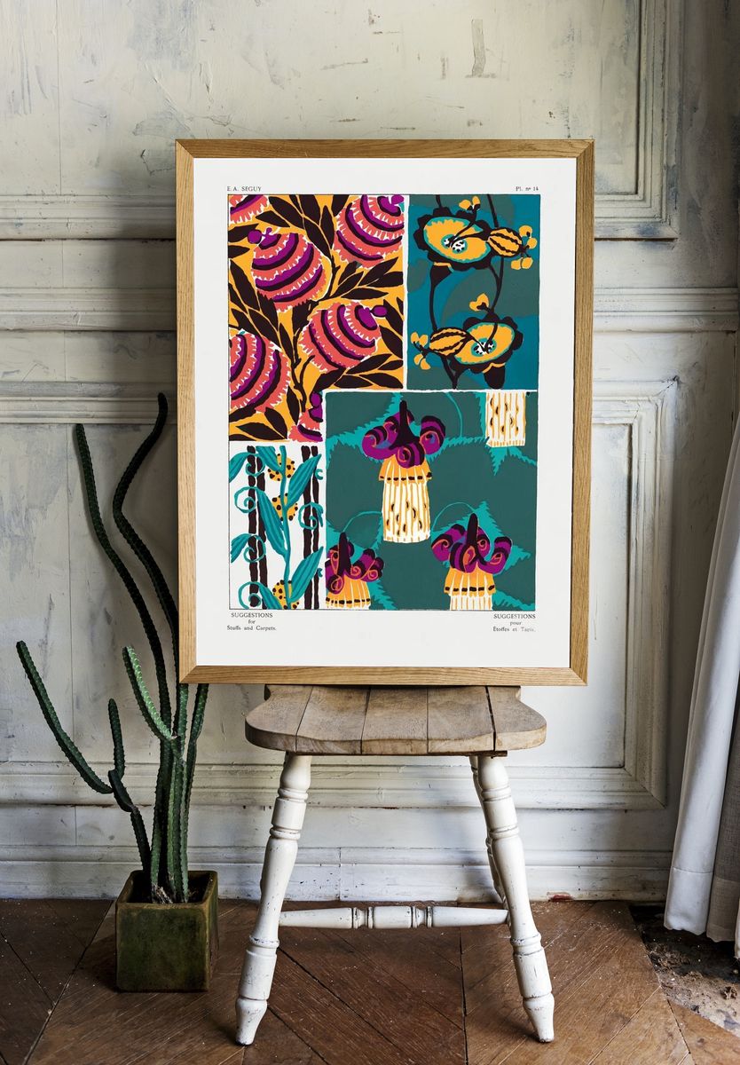 Vintage floral patterns, Art Nouveau. room preview